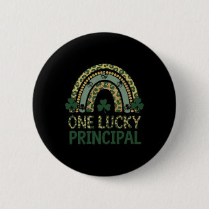 Ein Glücklicher Schulleiter St Patricks Day Für Sc Button