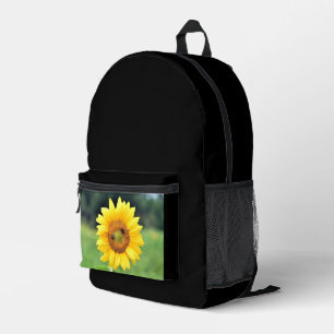 Ein glücklicher Sonnenblumenspieß Bedruckter Rucksack