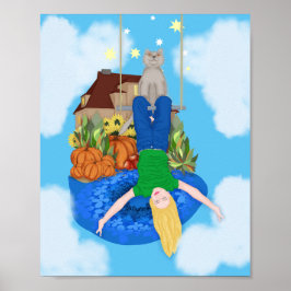 Ein glücklicher Tag. Auf dem Kopf Poster