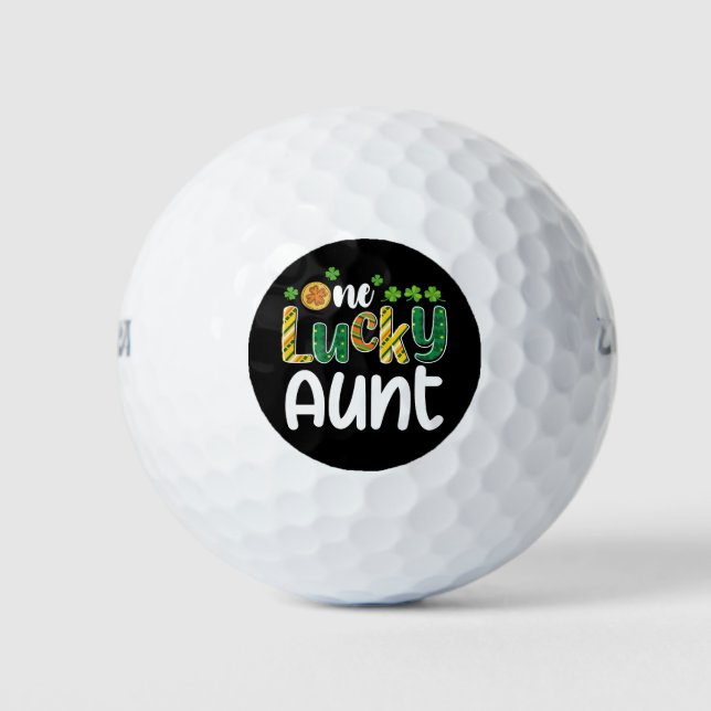 Ein glücklicher Tante Matching Family St Patrick's Golfball (Vorderseite)