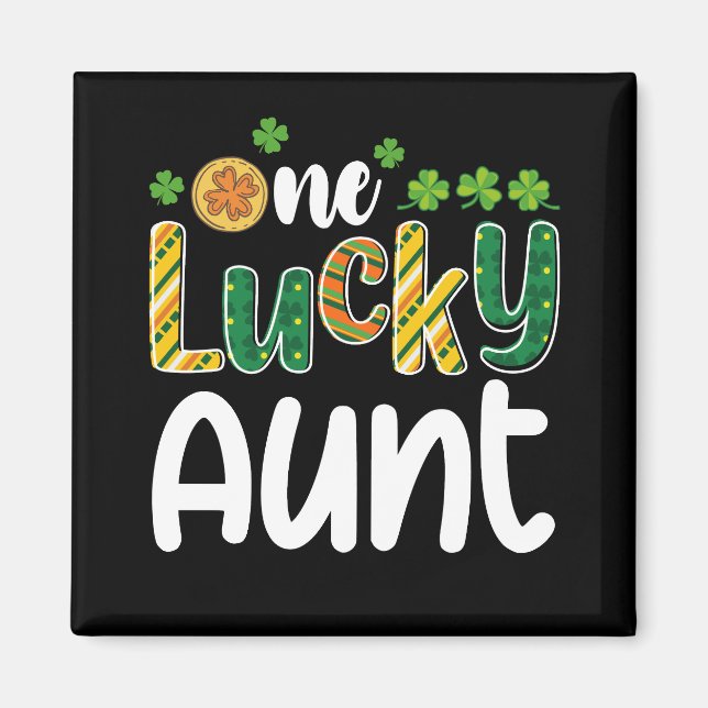 Ein glücklicher Tante Matching Family St Patrick's Magnet (Vorne)