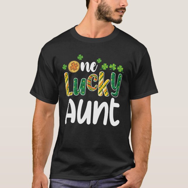 Ein glücklicher Tante Matching Family St Patrick's T-Shirt (Vorderseite)