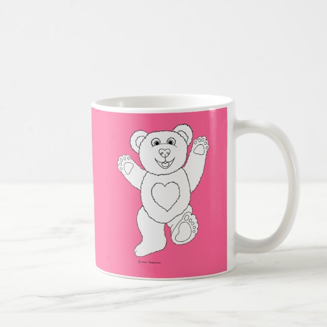 Ein glücklicher Teddybär Tasse (Rechts)