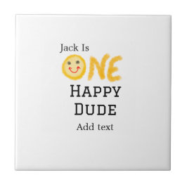 Ein glücklicher Typ 1 glücklicher Geburtstag Smile Fliese