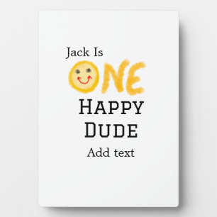 Ein glücklicher Typ 1 glücklicher Geburtstag Smile Fotoplatte