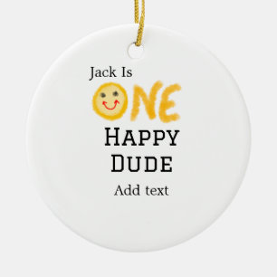 Ein glücklicher Typ 1 glücklicher Geburtstag Smile Keramik Ornament