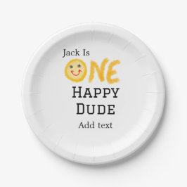 Ein glücklicher Typ 1 glücklicher Geburtstag Smile Pappteller