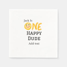 Ein glücklicher Typ 1 glücklicher Geburtstag Smile Serviette