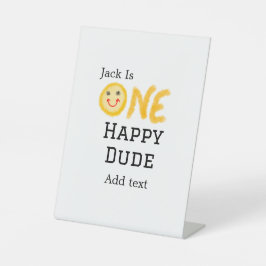 Ein glücklicher Typ 1 glücklicher Geburtstag Smile Sockelschild