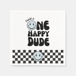 Ein glücklicher Typ Erster Geburtstag glückliches Serviette