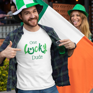 Ein glücklicher Typ   Individualisierbarer St Patr T-Shirt