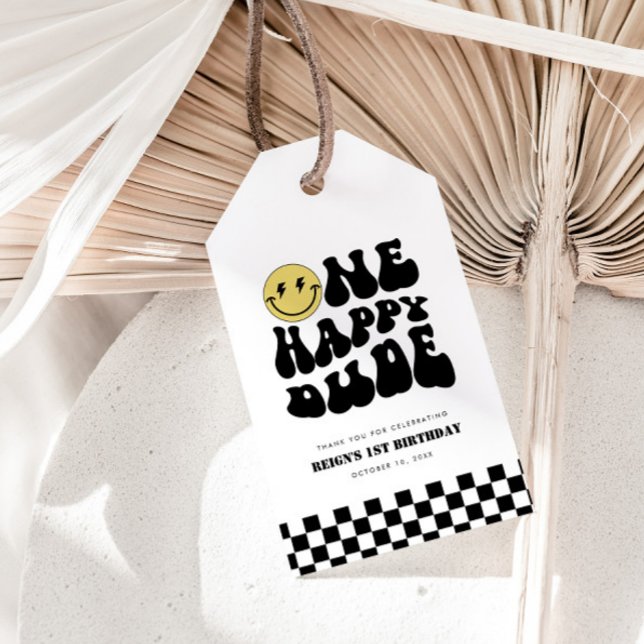 Ein glücklicher Typ | Jungen Krasse Kinder 1 Gebur Geschenkanhänger (Von Creator hochgeladen)