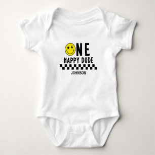 Ein glücklicher Typ zum ersten Geburtstag Baby Strampler
