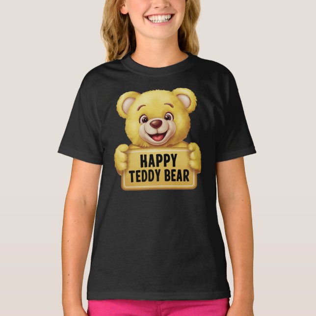 Ein glücklicher und lachender Teddybär T-Shirt (Vorderseite)