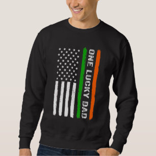 Ein glücklicher Vater Irisch Amerikanische Flagge Sweatshirt