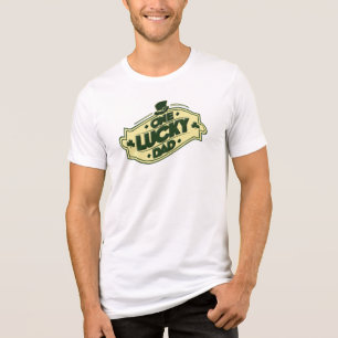 Ein glücklicher Vater Kleeblatt Vatertag Tri-Blend Shirt
