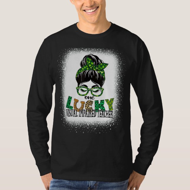Ein glücklicher Visueller behinderter Lehrer erble T-Shirt (Vorderseite)