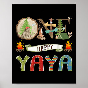 Ein glücklicher Yaya-Camper zum 1. Geburtstag Camp Poster