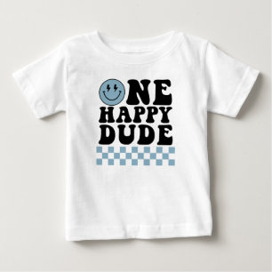 Ein glückliches Dude-Geburtstagsshirt in Blau Baby T-shirt