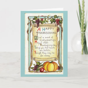 Ein glückliches Erntedankfest Feiertagskarte