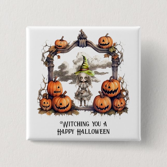Ein glückliches Halloween Button (Vorderseite)