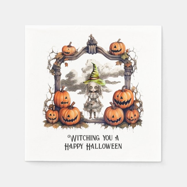 Ein glückliches Halloween Serviette (Vorderseite)