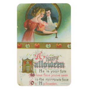 Ein glückliches Halloween Spiegels Schicksal Vinta Magnet