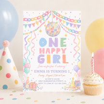 Ein glückliches Mädchen Whimsical Disco Geburtstag