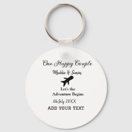 Ein glückliches Paar - Abenteuer beginnt Hochzeit Schlüsselanhänger