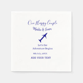 Ein glückliches Paar - Abenteuer beginnt Hochzeit Serviette