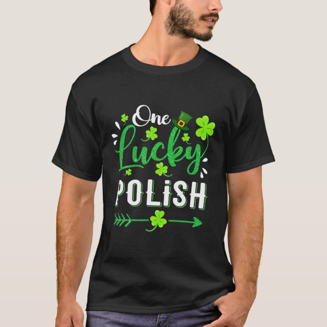 Ein glückliches polnisches Kleeblatt Leprechaun Ha T-Shirt (Vorderseite)