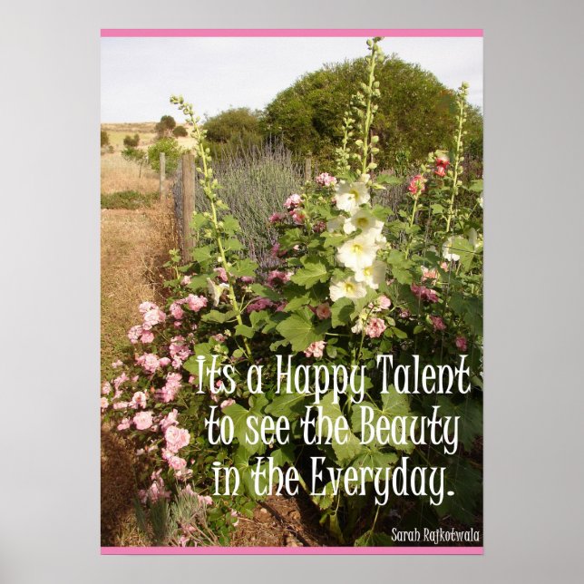 Ein glückliches Talent, um das Kunstposter der Sch Poster (Vorne)