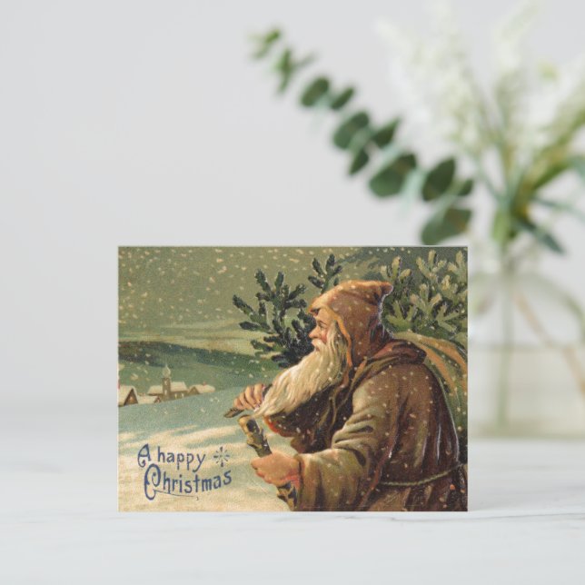 Ein glückliches Weihnachten Postkarte (Stehend Vorderseite)