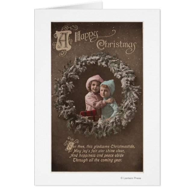 Ein glückliches WeihnachtenKleine Kinder umarmt (Vorne)