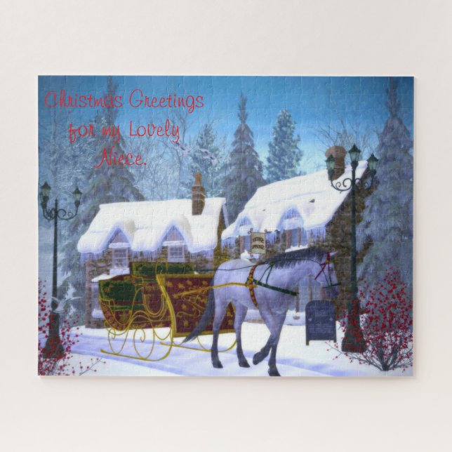 Ein glückliches Weihnachtsgeschenk für mein Nichte Puzzle (Horizontal)