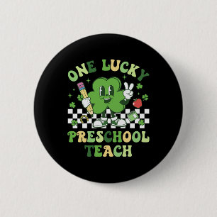 Ein Glücks-Gnomentoilettenlehrer St Patricks Day Button