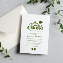 Ein Glücksbringer St. Patrick's Day Babyshower