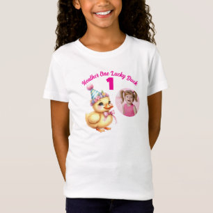 Ein Glücksenten 1. Geburtstags-Fotogeschenk T-Shirt