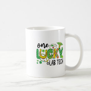 Ein Glückslabortechniker St Patricks Day Grün Frau Kaffeetasse