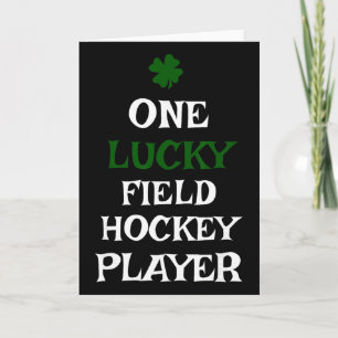 Ein Glückspilz im Feldhockey am St. Patrick's Day Karte