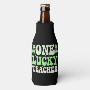 Ein Glückspilz-Lehrer Groovy Retro-Lehrer St. Patr Flaschenkühler