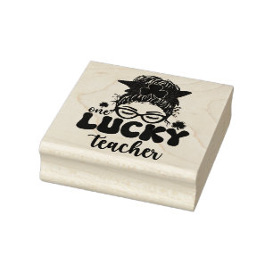 Ein Glückspilz-Lehrer - St. Patrick's Day Gummistempel