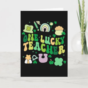 Ein Glückspilz-Lehrer St. Patrick's Day Irischer L Karte