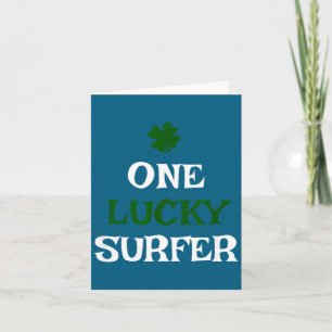 Ein Glückspilz Surfer St. Patrick's Day lustig iri Karte