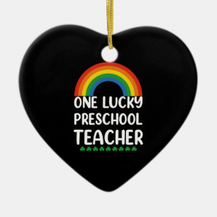 Ein Glückspilz Vorschullehrer St. Patrick's Day Keramik Ornament