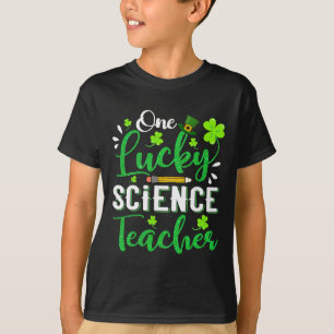 Ein Glückspilz Wissenschaftslehrer Bleistift Kleeb T-Shirt
