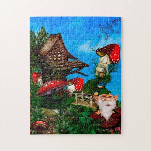 Ein Gnome für meine Garden Fantasy Art Puzzle (Vertikal)