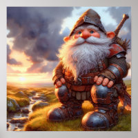Ein Gnome-Krieger-Posing für die Kamera