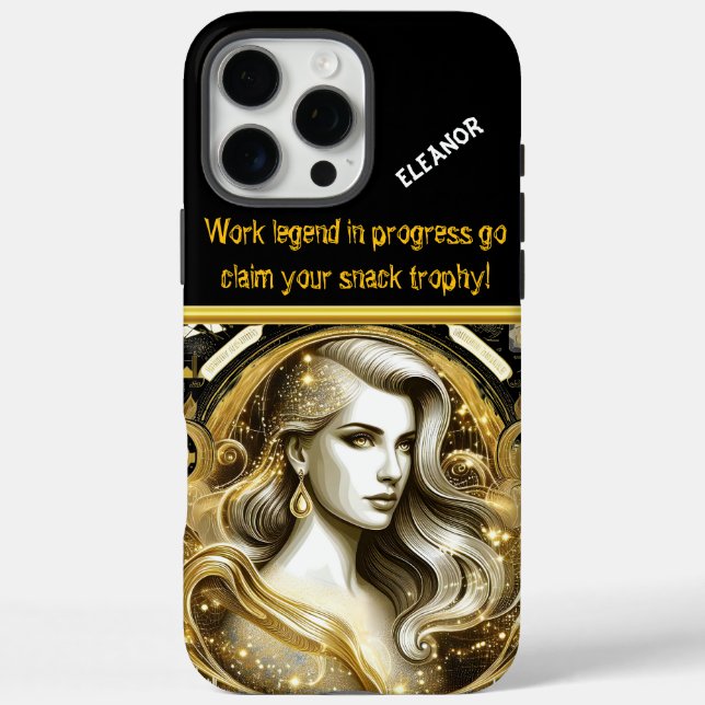 Ein goldenes Portrayal eines Data Scientists bei d Case-Mate iPhone Hülle (Rückseite)