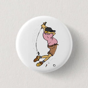 Ein Golfer vermisst die Kugel Button